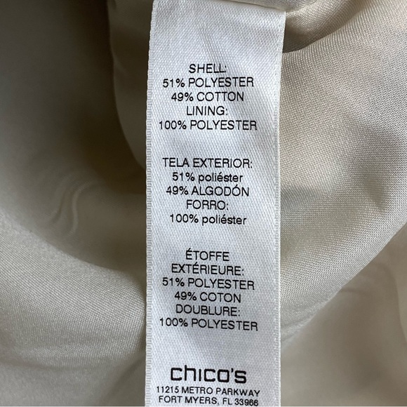 Chico’s size 1/Medium Women’s Yellow Gray Aztec Jacquard Moto Jacket - Picture 6 of 8